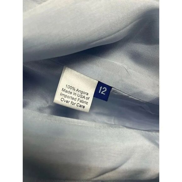 Austin Reed Angora Wool Blazer Light Blue Women’s Size 12 - Picture 9 of 12